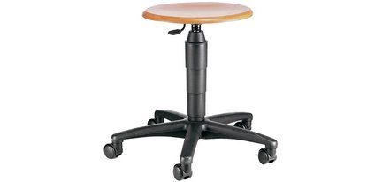 Tabouret pivotant 'TEC 60', en bois