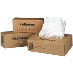 Zakken voor papiervernietigers, Fellowes, 94 liter, pak met 50 zakken