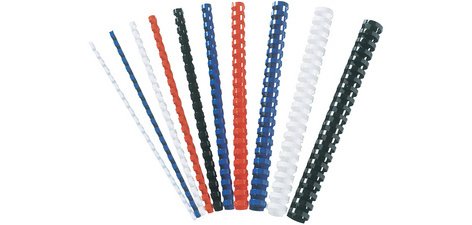 Peigne à relier en plastique, A4, 8 mm