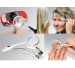 Pince à épiler avec loupe 'Trizette', avec lumière LED