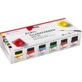 Acrylverf glanzend, basisset 6 x 20 ml