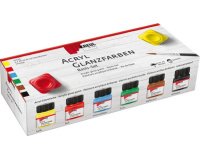 Peinture acrylique brillante, set de base 6 x 20 ml