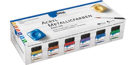 Peinture acrylique métallique, kit de base