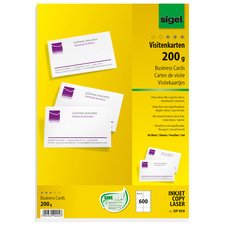 cartes de visite, 85 x 55 mm, 180 g/m2, extra blanc