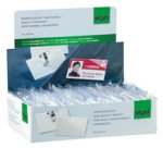 Porte-badge avec double système de fixation,54 x 90 mm