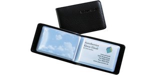 Visitekaartmap Sigel VZ170 voor 40 kaarten 90x58mm  kunstleer zwart