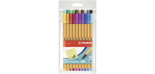Feiner Filzstift Point 88, Kunststoffetui mit 40 Stück