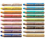 Crayon multi-talents woody 3 en 1, rond, cyan