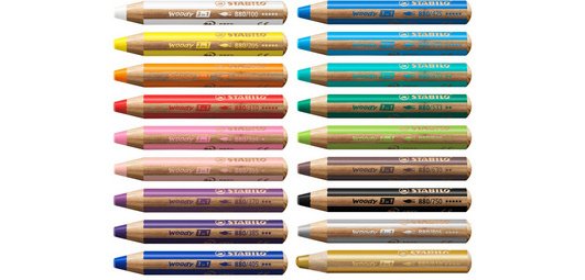 STABILO 880 woody 3-in-1 Mehrflächen-Buntstift Hellblau