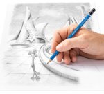 Crayon Mars Lumograph, degré de dureté: 3B