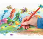 Crayon de couleur ergosoft triangulaire,étui de 12