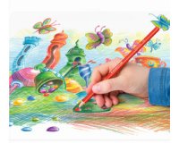 Crayon de couleur ergosoft triangulaire,étui de 12