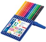 Crayon de couleur ergosoft triangulaire,étui de 24