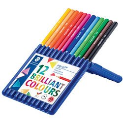 Crayon de couleur ergosoft triangulaire,étui de 24