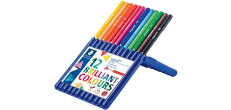 Crayon de couleur ergosoft triangulaire,étui de 24