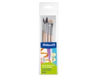 Penseel Pelikan starterset assorti blister met 5 stuks