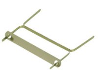 Attache double en métal, laquée en couleur laiton