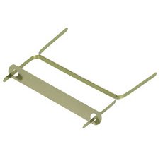 Attache double en métal, laquée en couleur laiton