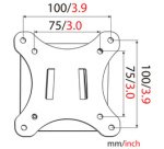Fixation murale LCD/LED/TFT, jusqu'à 68,58 cm (27')