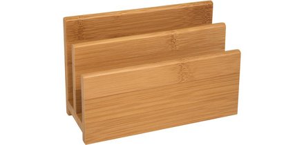 Trieur à courrier, en bambou, 2 compartiments