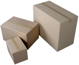 Boite carton - (L)350 x (P)250 x (H)50 mm - Marron