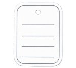 Etiquette à suspendre, 40 x 50 mm, perforé, ligné
