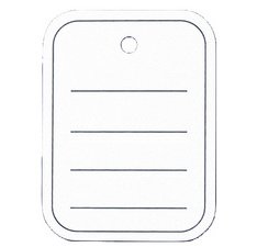 Etiquette à suspendre, 40 x 50 mm, perforé, ligné