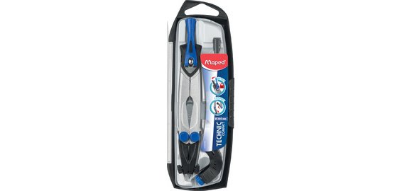 Maped compas Technic Compact coffret 4 pièces: 1 compas Technic Compact, 1 bague universelle, 1 étui-m...