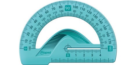 Rapporteur demi-circulaire Flex 180 degrés, 120 mm