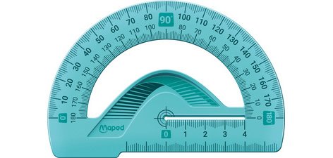 Rapporteur demi-circulaire Flex 180 degrés, 120 mm