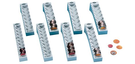 Barette à monnaie pour 1 Euro, gris clair