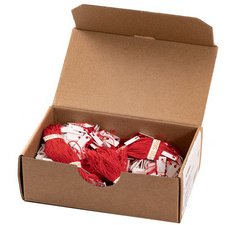 Label 32 x 50 mm met rode draad