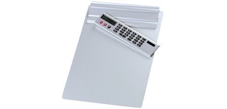 Porte-bloc, A4, avec calculatrice amovible