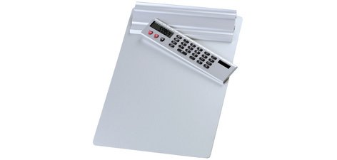 Porte-bloc, A4, avec calculatrice amovible