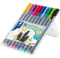 Fineliner Staedtler Triplus 334 0,3mm set à 20 kleuren