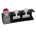 Porte-timbres, pour 4 timbres, droit, noir