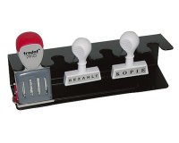 Porte-timbres, pour 4 timbres, droit, noir