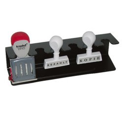 Porte-timbres, pour 4 timbres, droit, noir