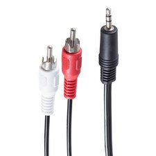BASIC-S Câble audio, 2 x cinch mâle - jack