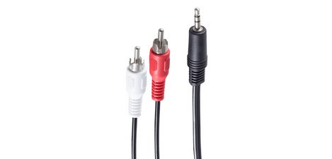 BASIC-S Câble audio, 2 x cinch mâle - jack