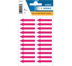 Etiquette d'indication 'flèches', 38 x 7 mm,rouge fluo