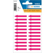 Etiquette d'indication 'flèches', 38 x 7 mm,rouge fluo