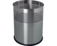 Corbeille à papier en acier 'the dot', 15 L, argent