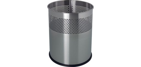Corbeille à papier en acier 'the dot', 15 L, argent