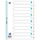 Intercalaires en plastique, chiffes, A4, blanc, 10