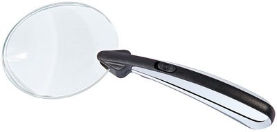 Loupe avec lumière à LED, ronde, sans cadre