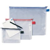 Etui met ritssluiting Mesh Bags, A6, pvc, zwart