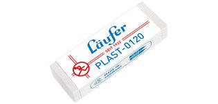 Gomme en plastique PLAST, transparent