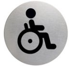 Pictogramme 'WC pour Handicapés', diamètre: 83 mm