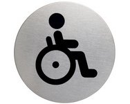 Pictogramme 'WC pour Handicapés', diamètre: 83 mm